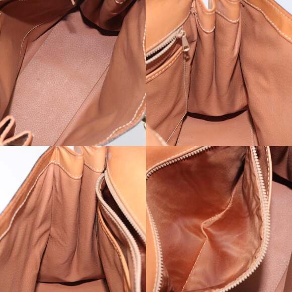 CELINE Macadam Canvas Hand Bag Pvc Leather Brown Gold - Picture 12 of 13